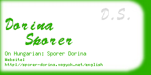 dorina sporer business card